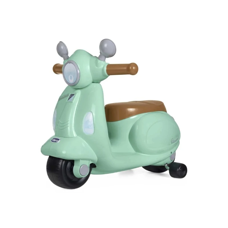 Chicco Vespa Primavera Ride-On for Children, 2 Riding Modes, 8 Fun Sound Effects and Tunes, Real Motor Sounds, Suitable From 1-3 Years, Mint Milk