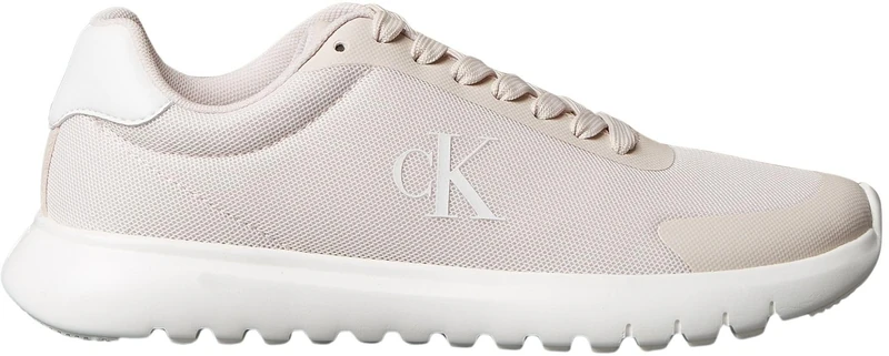Calvin Klein Women’s Sporty EVA Mesh Runner Trainers, Grey (Crystal Gray/Lily White), 3