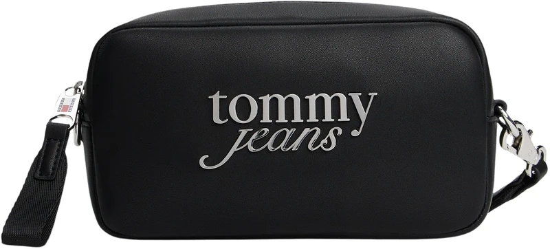 TOMMY JEANS Women's TJW BOLD SCRIPT CAMERA BAG AW0AW17897 Shoulder Bag, Black (Black), One Size - Image 1