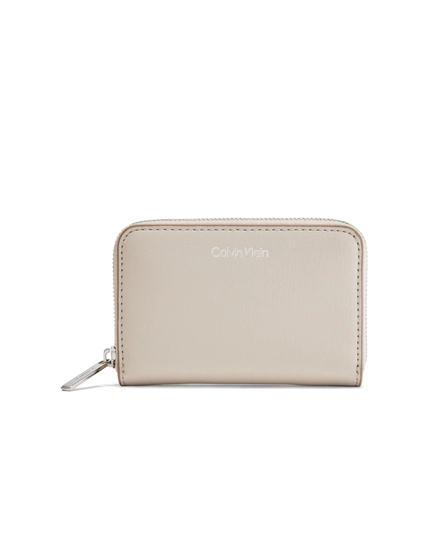 Calvin Klein Women's FOIL Logo Medium Zip Around LV04F1091G Wallets, Brown (Chateau/Desert Taupe), One Size