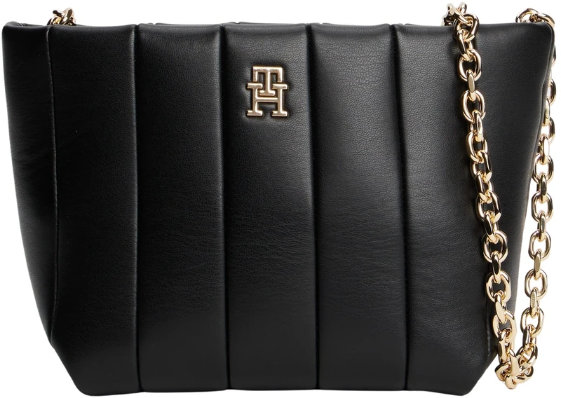 Tommy Hilfiger Women's TH GRACE MINI CROSSOVER AW0AW17690 Crossover, Black (Black), One Size