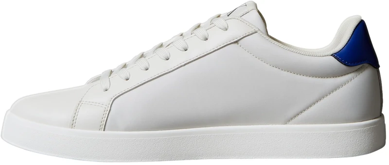 Calvin Klein Men’s Cupsole Trainers with Logo, Multicolor (Lily White/Purple Blue), 12