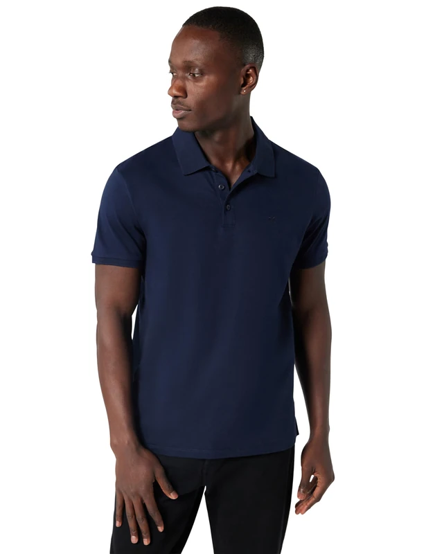 Calvin Klein Jeans Men's SS Classic Monogram Polo LV04RD255G Polos, Blue (Dark Sapphire), XL