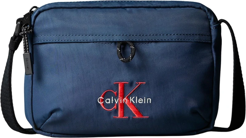 Calvin Klein Men's BOLD CAMERA BAG LV04D3117G Crossover, Blue (Moonlit Ocean), One Size