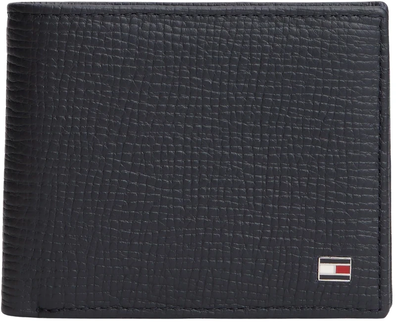 Tommy Hilfiger Men's TH Flag MINI CC Wallet AM0AM13708 Bifold Wallet, Blue (Space Blue), One Size