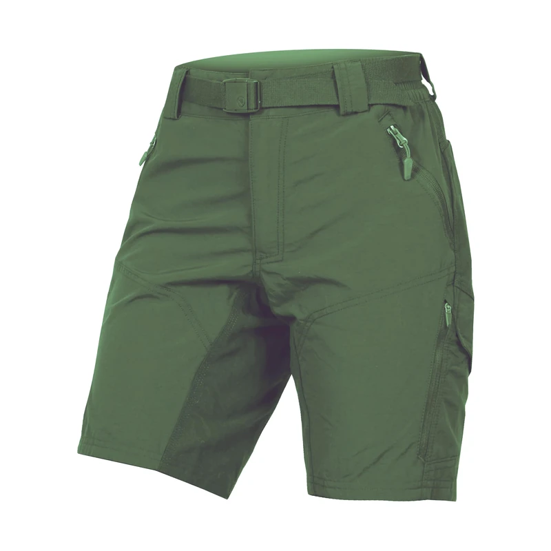Endura Women's Hummvee Cycling Shorts with Liner | Detatchable Liner | Urban and Trail Shorts | Padded Comfort | Cargo Storage | Clickfast Shorts, Green, M