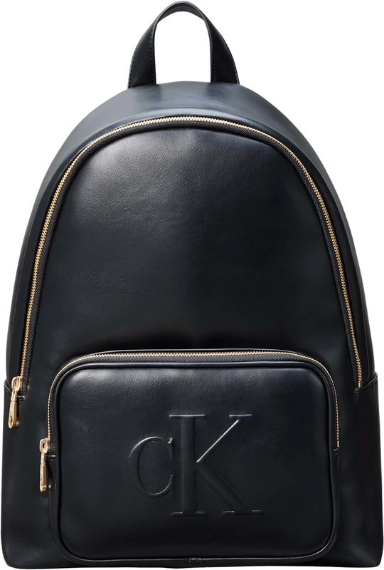 Calvin Klein Women's Bold Backpack with Logo, Black (Black), One Size
