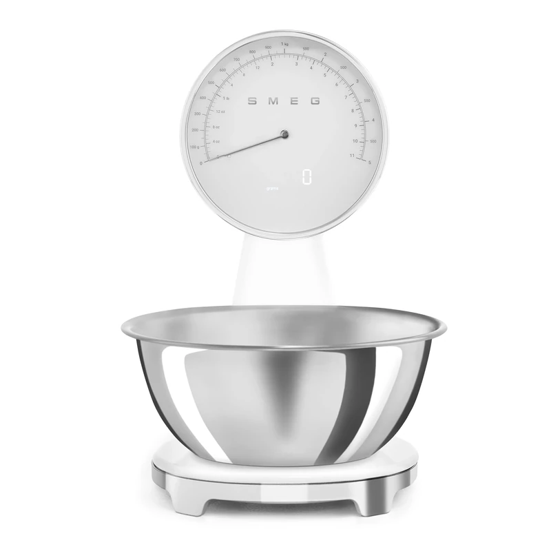 SMEG KSF01WHWW, Analog and Digital Kitchen Scale, White