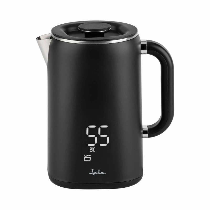 JATA JEHA1575 – Electric Water Kettle, Capacity: 1.7 L, 5 Temperatures, 1500 W, Maximum Speed, 360° Rotating Base, LED Display, BPA Free, Easy Cleaning, Cordless Jug