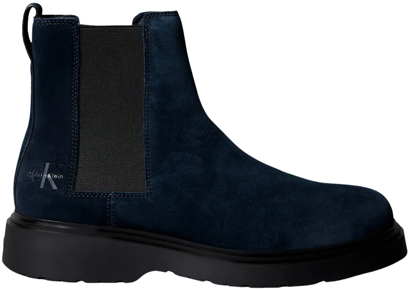 Calvin Klein Men’s Combat Suede Chelsea Boots, Blue (Universe Blue), 11