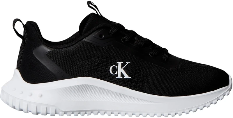 Calvin Klein Women’s Low Top EVA Mix Drawstring Runner Trainers, Black (Black/Bright White), 2