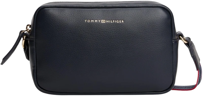Tommy Hilfiger Women's TH LOGOTAPE CAMERA BAG AW0AW17689 Crossover, Blue (Space Blue), One Size