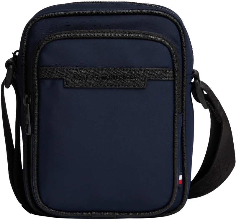 Tommy Hilfiger Men’s Repreve Mini Reporter Bag with Zip, Blue (Space Blue), One Size