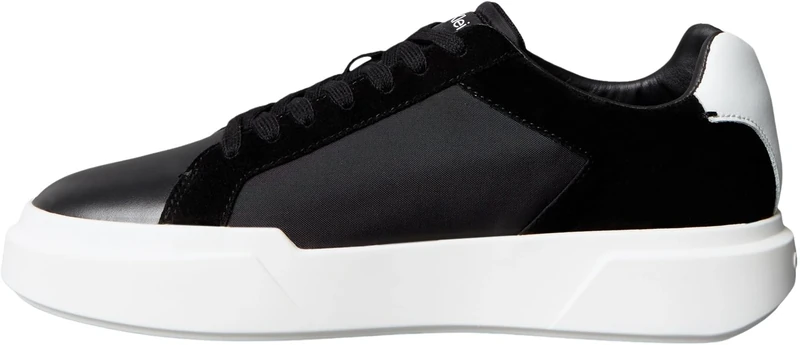 Calvin Klein Men’s Chunky Sole Lace-up Cupsole Trainers, Black (Black/Bright White), 6