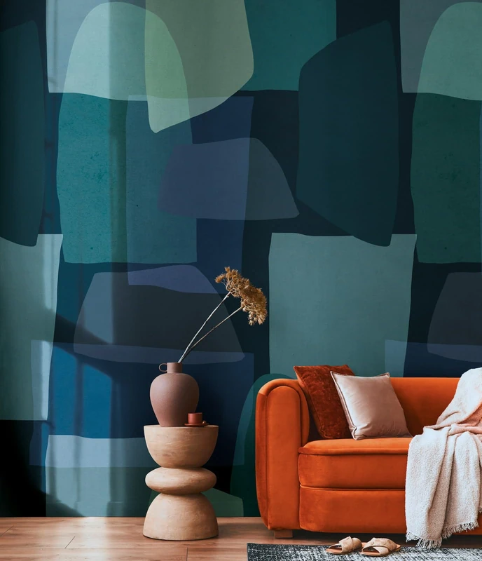 Livingwalls Anna D'Andrea photografic Wallpaper Graphic 1,59 m x 2,80 m - Blue, Green, Black - Plain Wallpaper - 782061