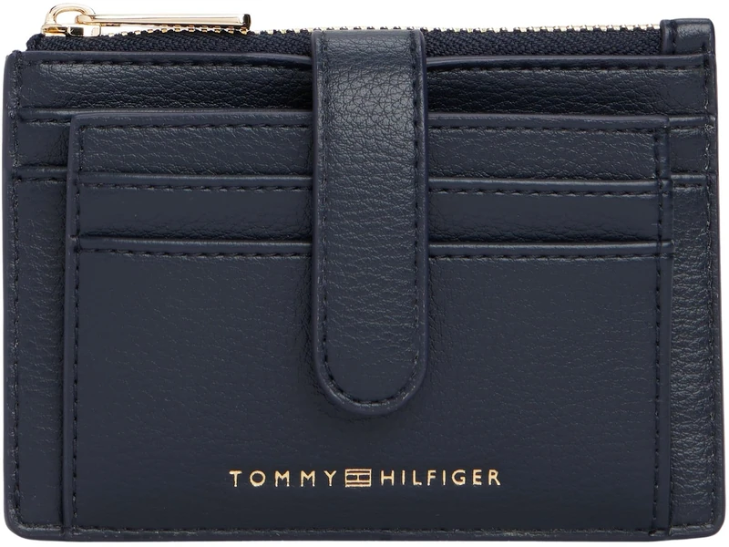 Tommy Hilfiger Women's TH Flag CC Holder AW0AW18027 Cardholder, Blue (Space Blue), One Size