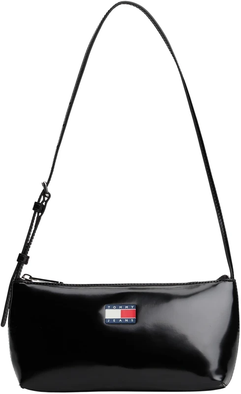 TOMMY JEANS Women's TJW MUST SHOULDER BAG AW0AW17866 Shoulder Bag, Black (Black), One Size