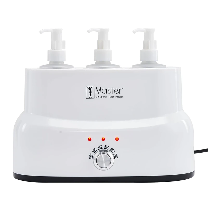 Master Massage Three Bottle Massage Oil Warmer-Professional Massage Lotion Heater with Empty Bottles- Massage Cream Heating Device- Massage Oil Bottle Warming Heater Heating Furnace