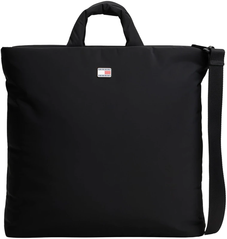 TOMMY JEANS Women's TJW URBAN NYLON MED TOTE AW0AW17885 Tote, Black (Black), One Size