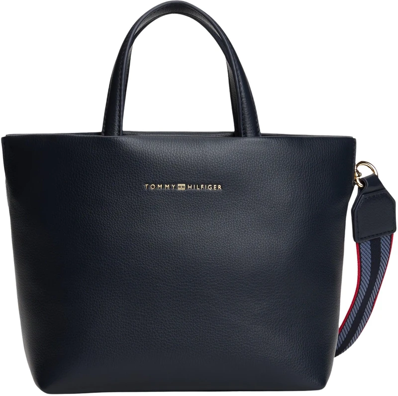 Tommy Hilfiger Women's TH LOGOTAPE MINI TOTE AW0AW17694 Tote, Blue (Space Blue), One Size