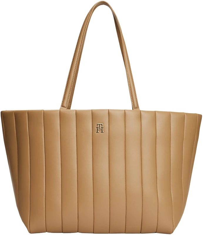 Tommy Hilfiger Women's TH GRACE TOTE AW0AW17670 Tote, Khaki (Safari Canvas), One Size