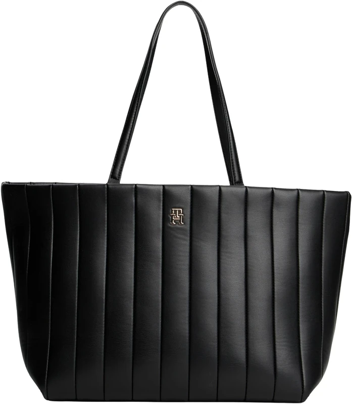 Tommy Hilfiger Women's TH GRACE TOTE AW0AW17670 Tote, Black (Black), One Size