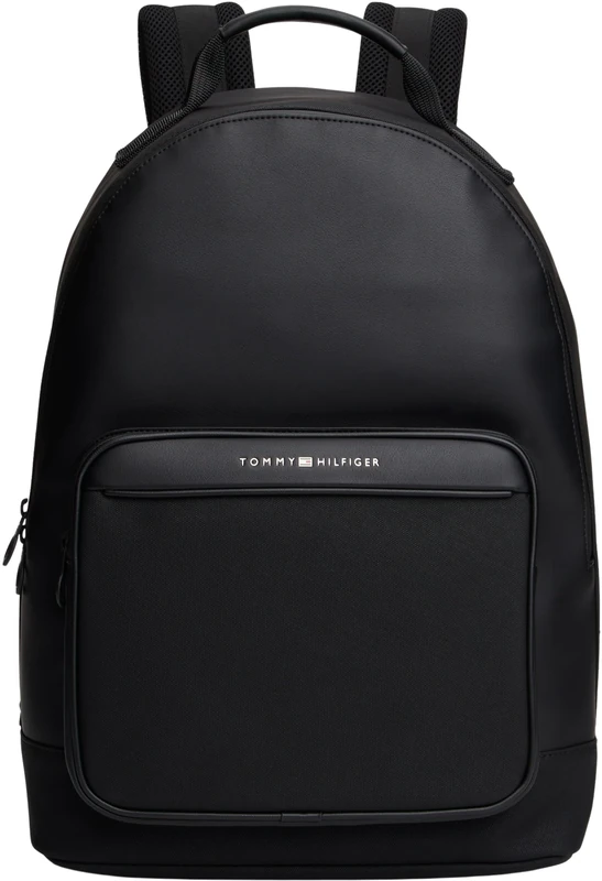 Tommy Hilfiger Men's TH FOUNDATION BACKPACK AM0AM13623 Backpack, Black (Black), One Size