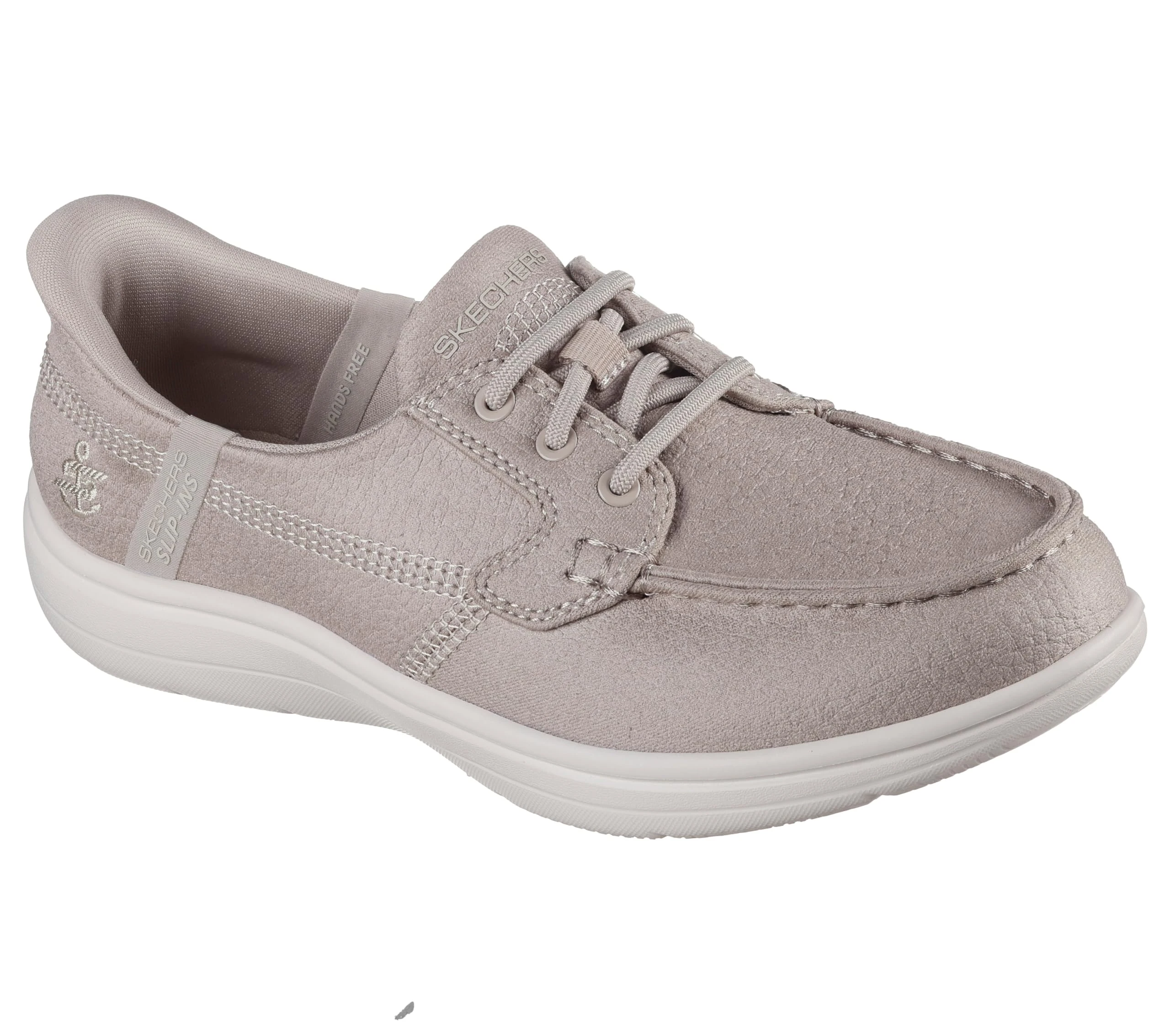 Skechers Women's On-The-go Hands Free Slip-ins Radiant-Bonnie Boat Shoe, Natural, 2 UK