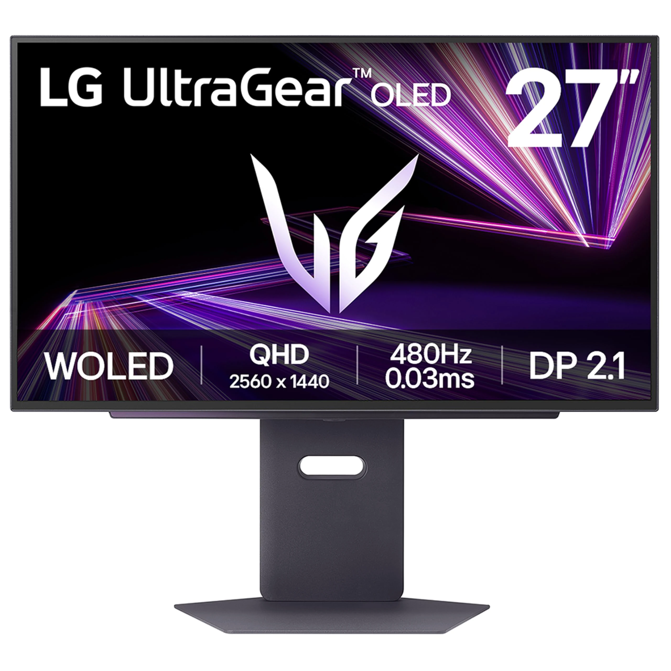 LG UltraGear OLED GX7 Gaming Monitor 27GX790A – QHD 1440p WOLED 27 inch, 480Hz, 0.03ms, 275-1300nits, AMD FreeSync Premium Pro, ClearMR 21000, HDR 400, Delta E ≤ 2, DP 2.1, HDMI 2.1, Black