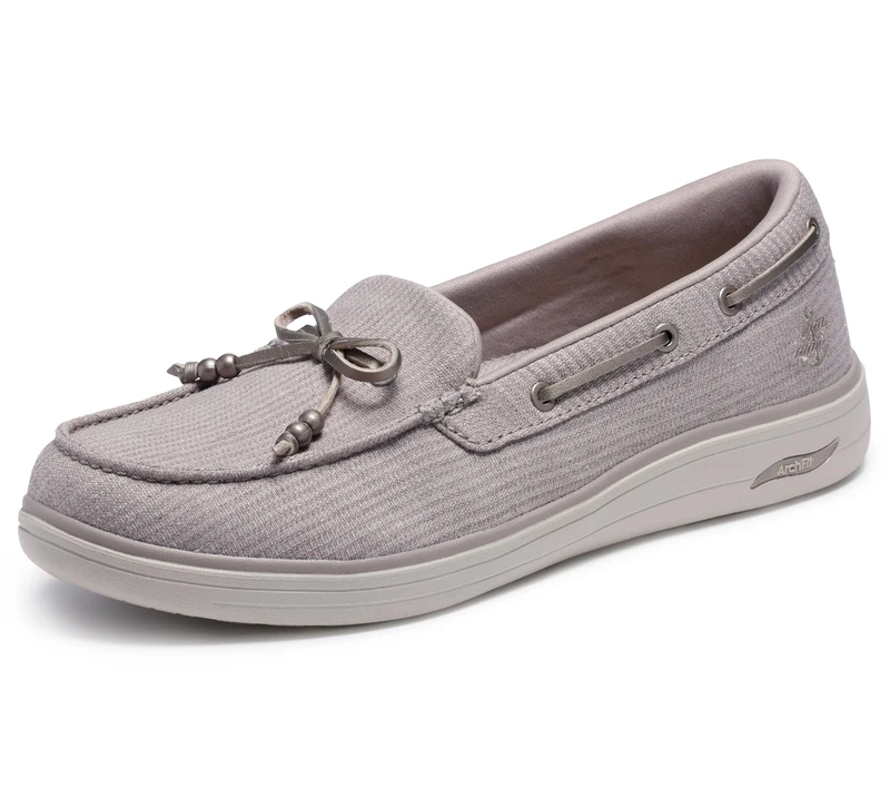 Skechers Women's On-The-go Inspire Nautical Loafer Penny, Taupe, 2.5 UK - Image 1