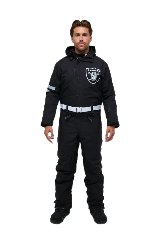 OOSC Mens Las Vegas Raiders Ski Suit, Black, M UK