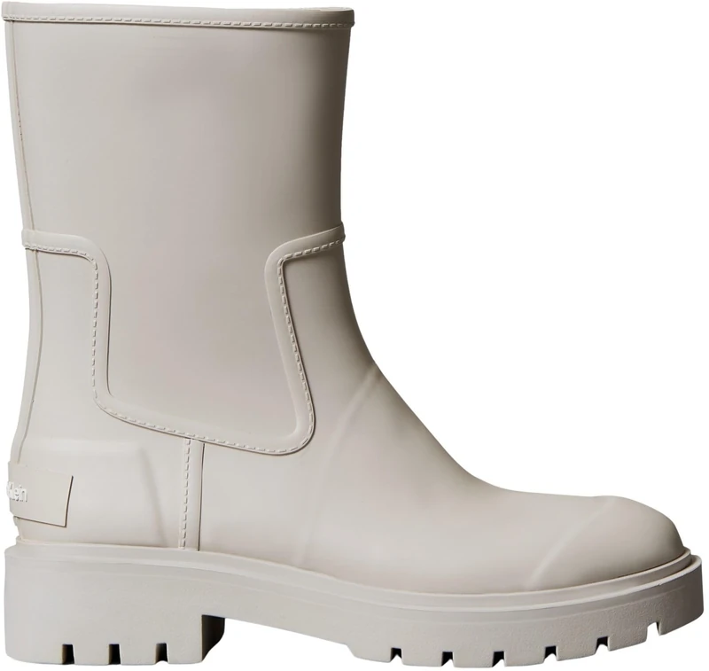 Calvin Klein Women’s Mid Chunky Rubber Rainboots, Off-White (Chateau), 7
