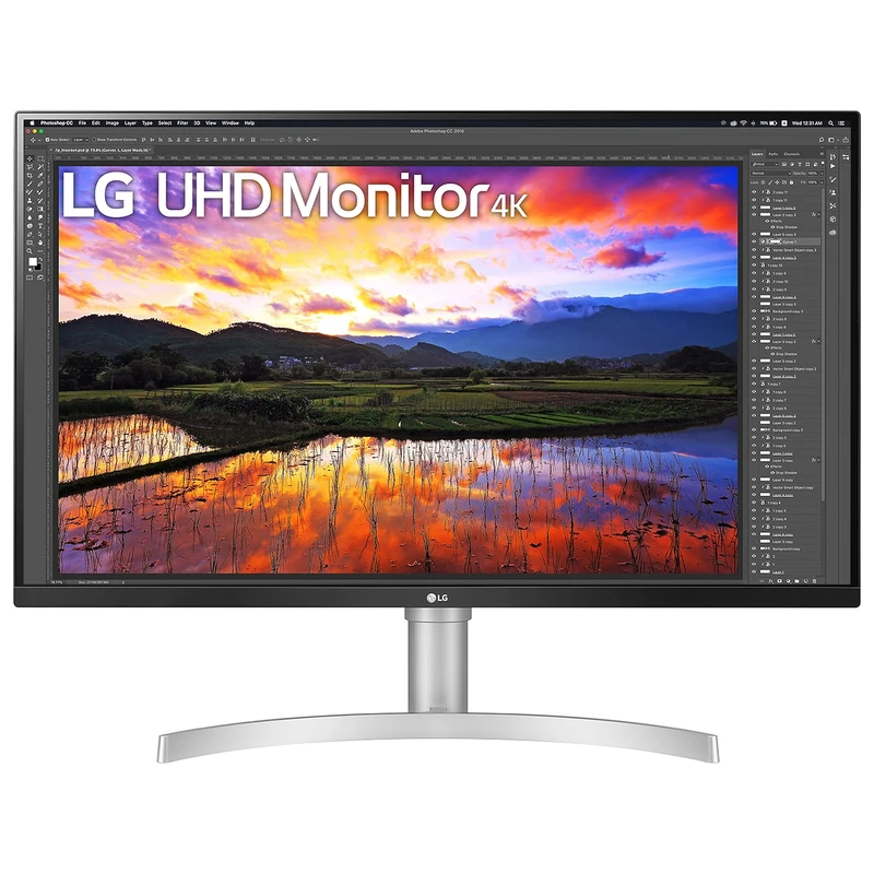 LG UHD Monitor 32UN650K – 4K IPS 32 inch, 60Hz, 5ms, sRGB 95%, HDR10, High Resolution Content Creation Display, Built-in Speakers, HDMI, DisplayPort, White