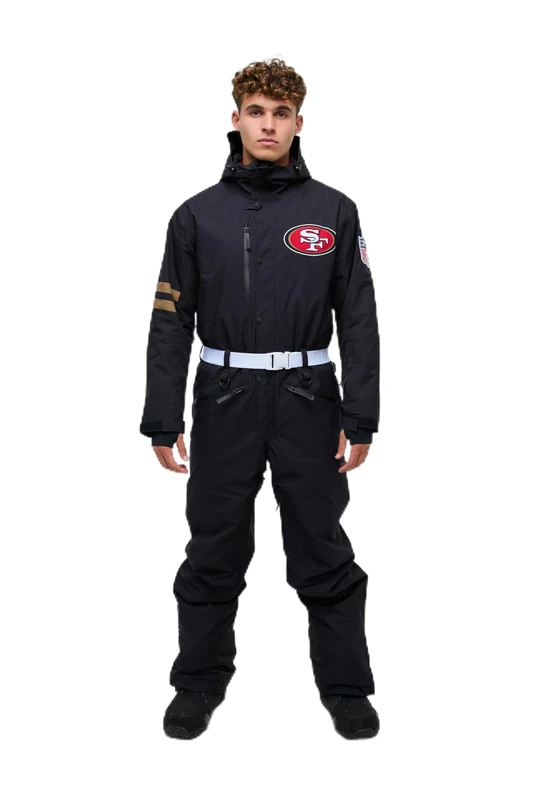OOSC Mens San Francisco 49ers Ski Suit, Black, S UK