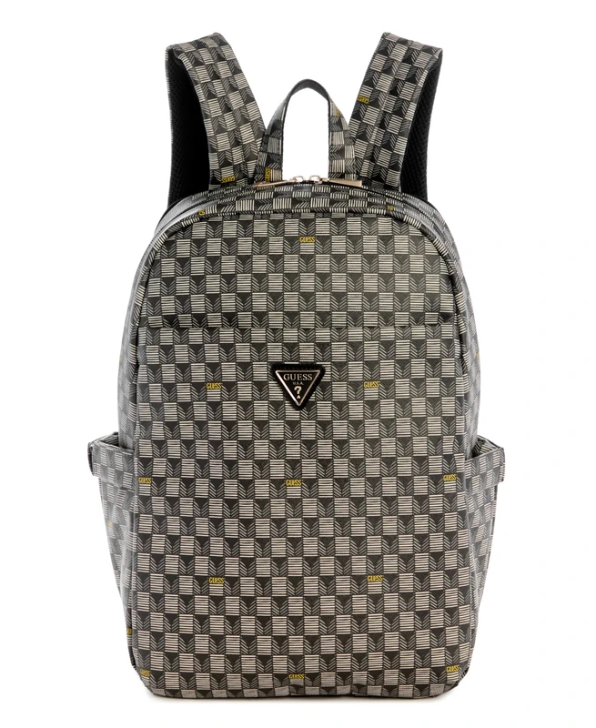 GUESS Unisex's G-Wave Travel Carry-On Luggage, Black Logo, Backpack-16.5 Inches
