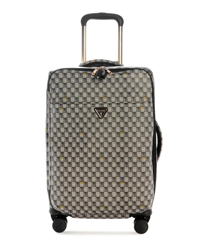GUESS G-Wave 8-Wheel Suitcase, Black Logo, Carry-On 20-Inch, Black Logo, Carry-On 20-Inch, G-Wave 20" 8-Wheel Suitcase