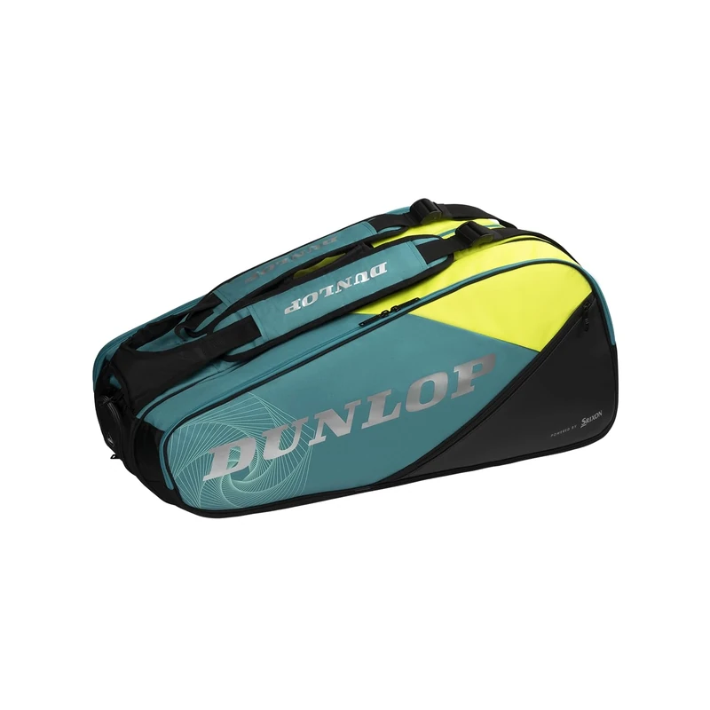 DUNLOP SX-Performance 12 Racket Bag, Teal, Black, Yellow