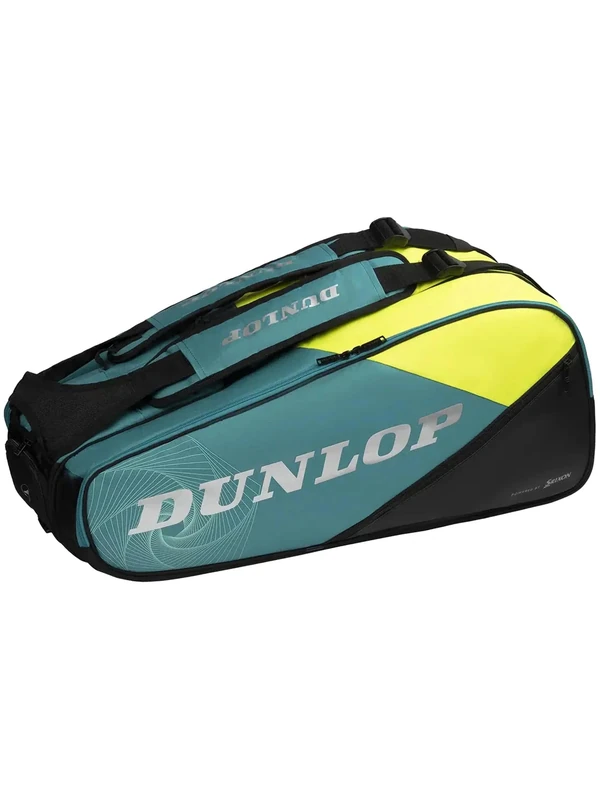 DUNLOP SX-Performance 8 Racket Bag, Teal, Black, Yellow