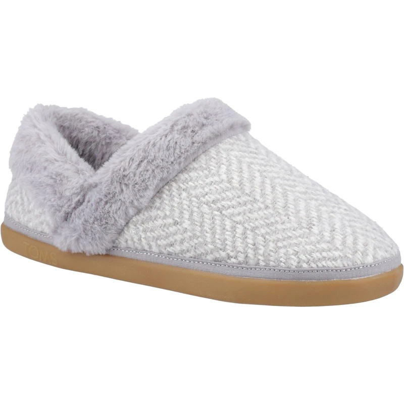 TOMS Women's Oslo Slipper, Drizzle Grey Cozy Herringbone, 10 UK