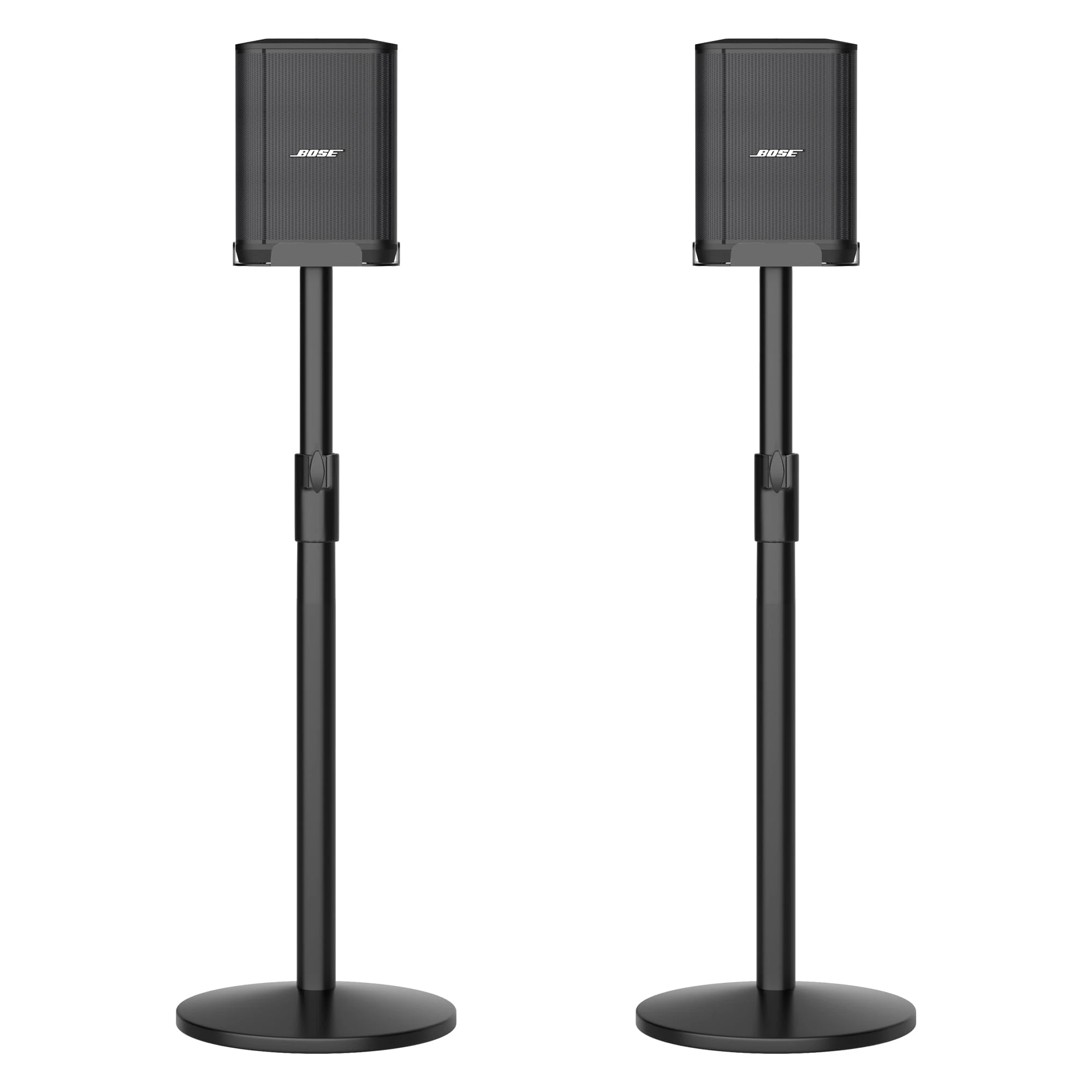 New Upgrade Speaker Stand for Bose S1 Pro/Bose S1 Pro + Floor Stand, Height Adjustable up to 36.2"- 22.6", Wireless Studio Monitors Speakers Stands for Bose(Pair) Black