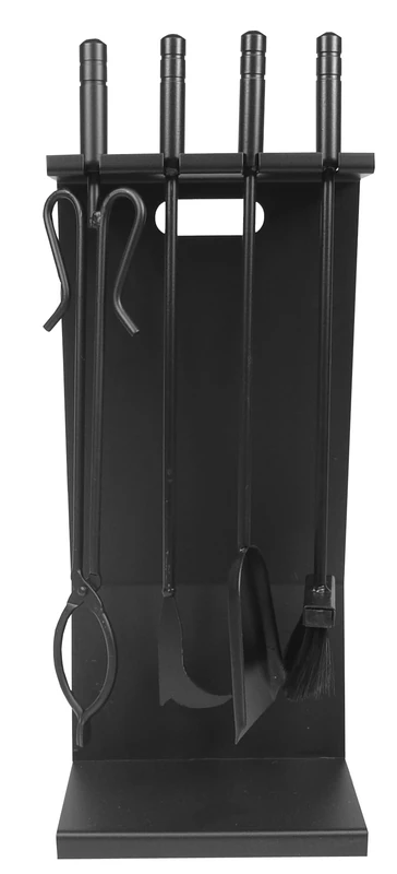 IMEX EL ZORRO, S.L. 4 Pieces Flat Fireplace Set (Black)