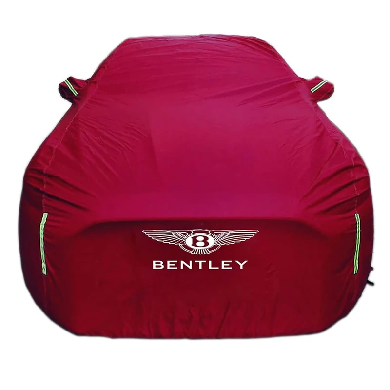 SCMDNOZ Car Cover for Bentley Continental 1991-2022 2023 2024 2025, Custom Full Car Cover Outdoor with Logo Emblem Sun Rain Snow Hail Protection, Car Accessories,Red