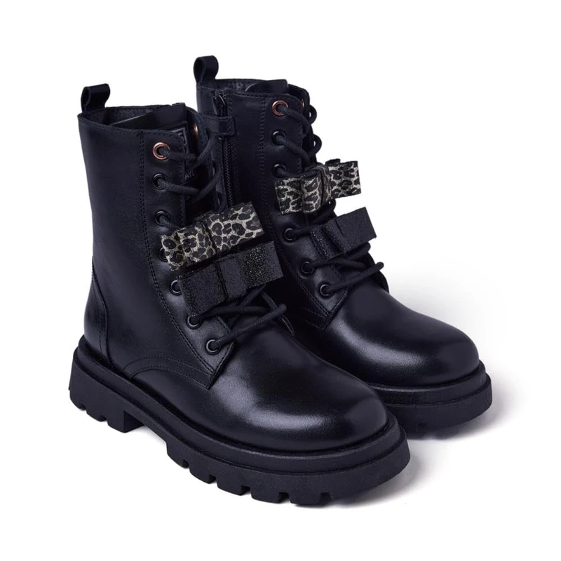 GIOSEPPO Girl's Agassiz Oxford Boot, Black/White, 13 UK Child