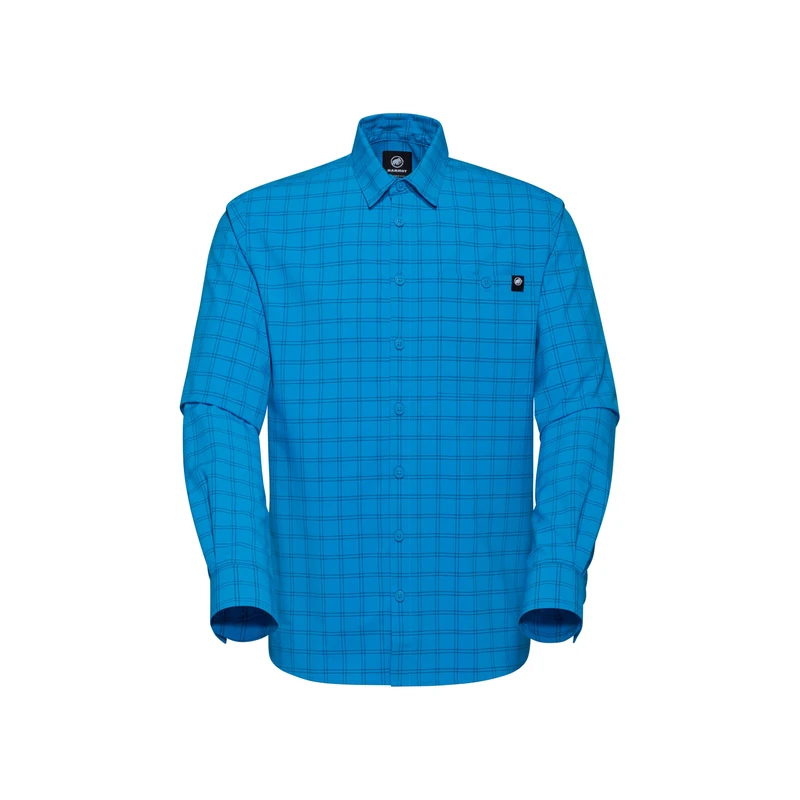 Mammut Lenni Longsleeve Shirt Men | Outdoor Clothing for Hiking, with Sun Protection | Marine, M