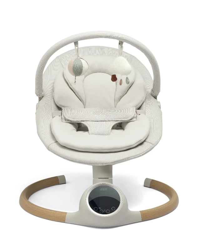 Mamas & Papas Alto Smart Baby Swing, Touchscreen, Multi Speed, Melodies, Bluetooth and Remote Control - Cashmere