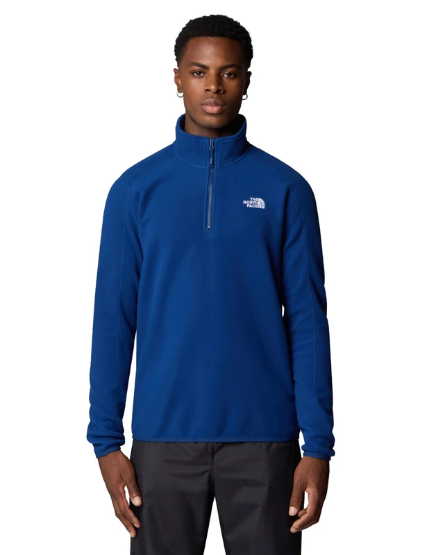 The North Face - Men's Resolve Quarter-Zip Fleece - Quarter-Zip Jumper for Men - Eco-Friendly Outdoor Winter Hiking Jacket - Estate Blue, XXL - Image 1