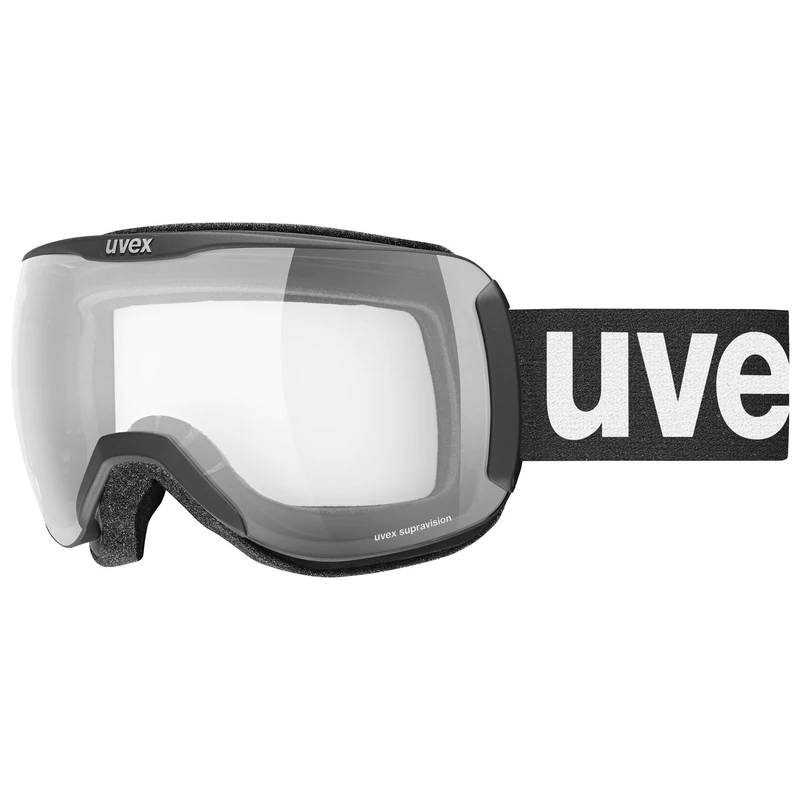 Uvex Downhill 2100 - Ski Goggles For Adults - Filter Category 0 - Contrast Enhancing - Black Matt Sl Clear - One Size