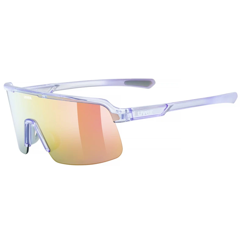 uvex dyrt - sports glasses for adults - strong UV protection - contrast enhancing - transparent purple/red mirror - one size