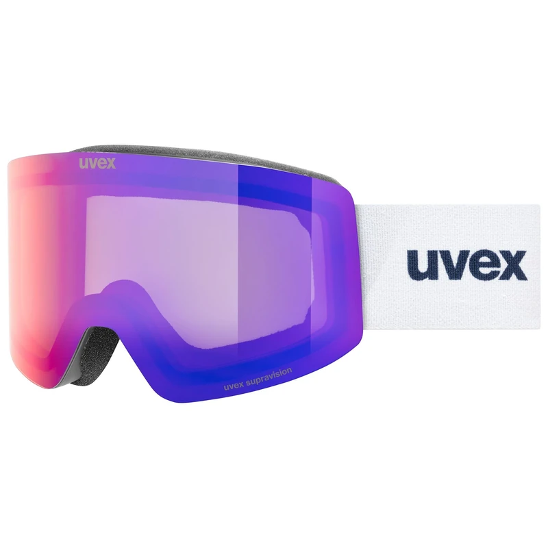 Uvex Provoqe Fm - Ski Goggles For Adults - Filter Category 2 - Contrast Enhancing - Black Matt Dl/Ruby-Clear - One Size