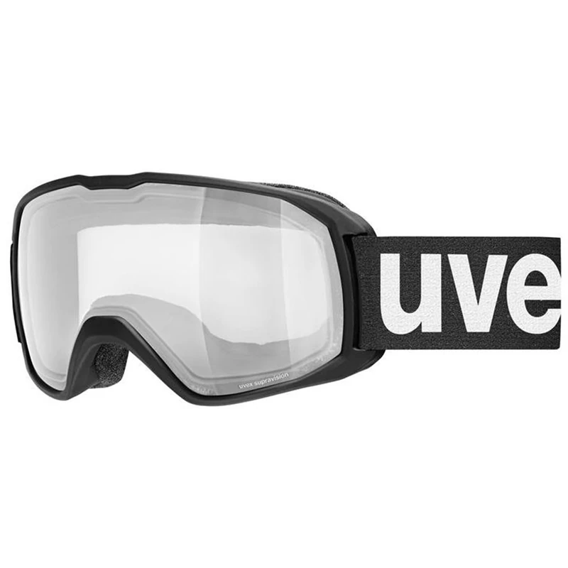 Uvex Xcitd - Ski Goggles For Adults - Filter Category 0 - Contrast Enhancing - Black Matt Sl Clear - One Size